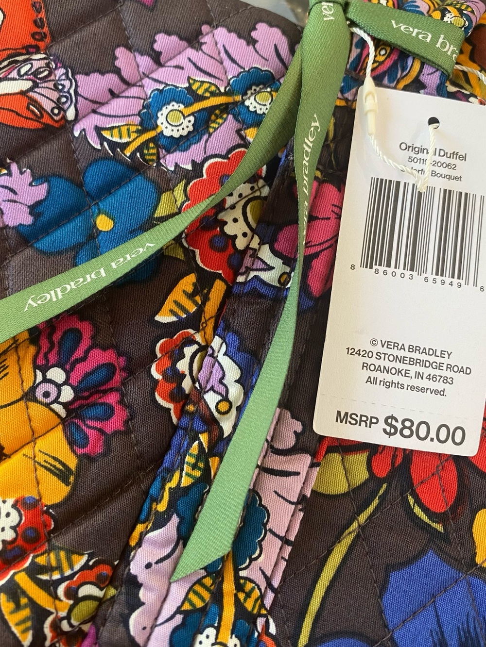 🌸Vera Bradley Duffel Premium Cotton - Picture 4 of 7